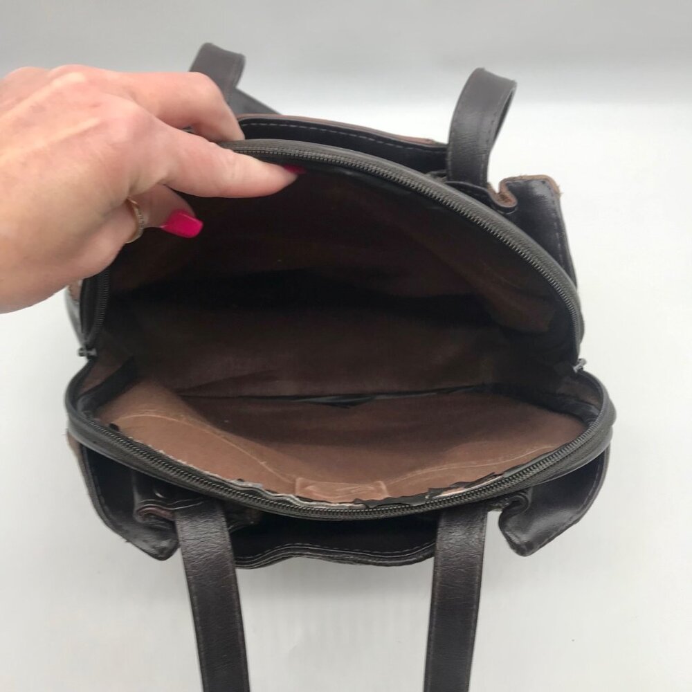 Original Basics Patchwork Vintage Brown Leather S… - image 10